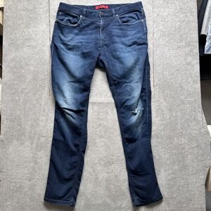 Hugo Boss‎ Jeans Mens 32x32 (fits 33x29) Blue Faded 734 Skinny Fit Blue